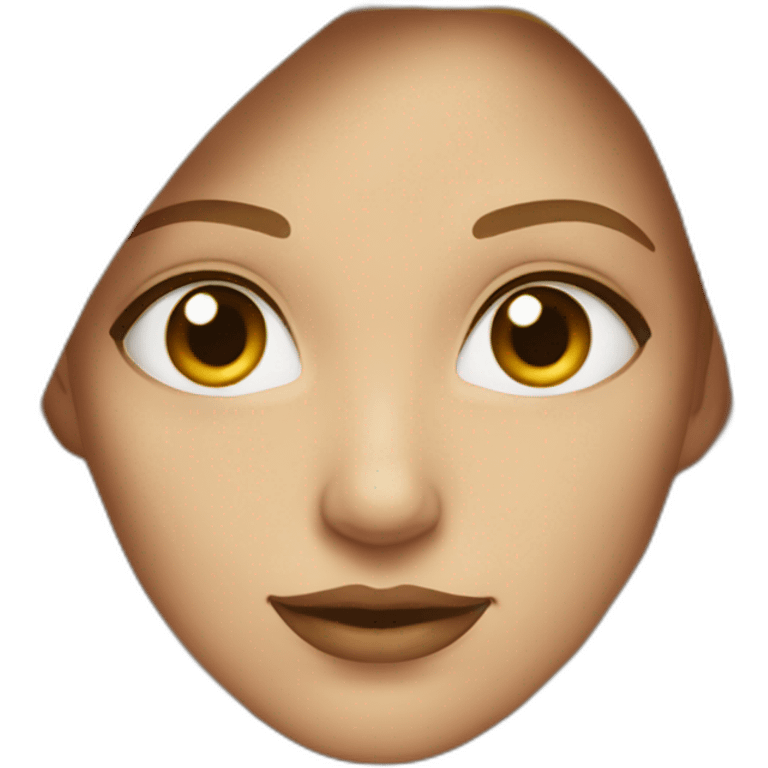 Femme blonde avec les yeux marrons emoji