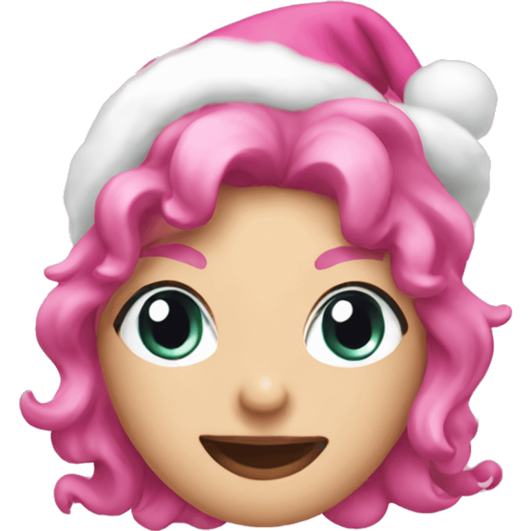 Christmas pink emoji