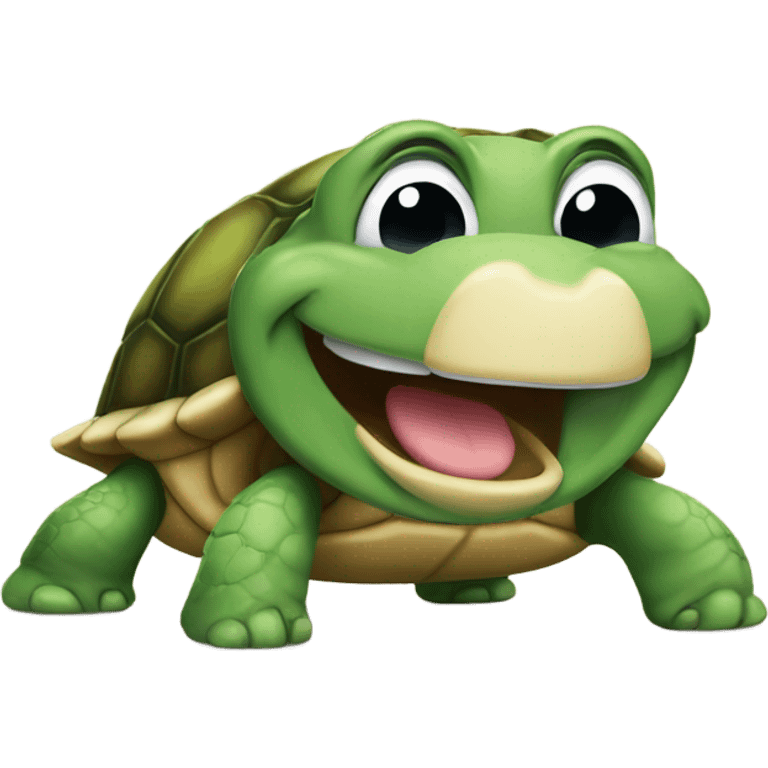 Turtle that is laughing  emoji