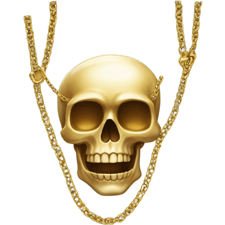 Skull with gold chain emoji