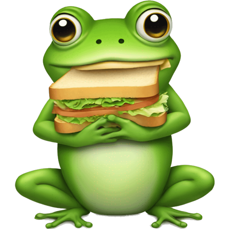 frog with sandwich emoji