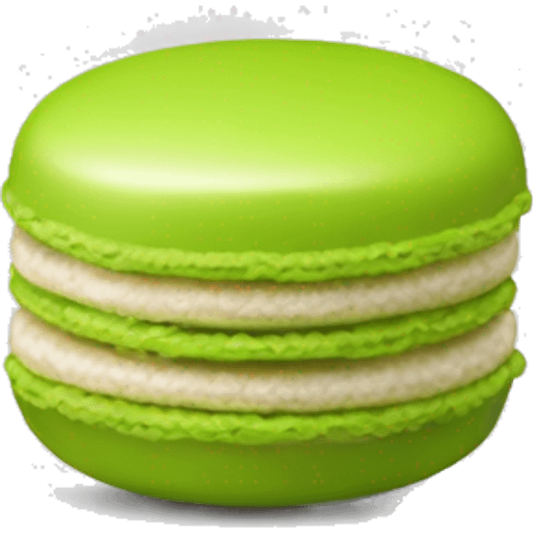 Realistic lime green macaroon emoji