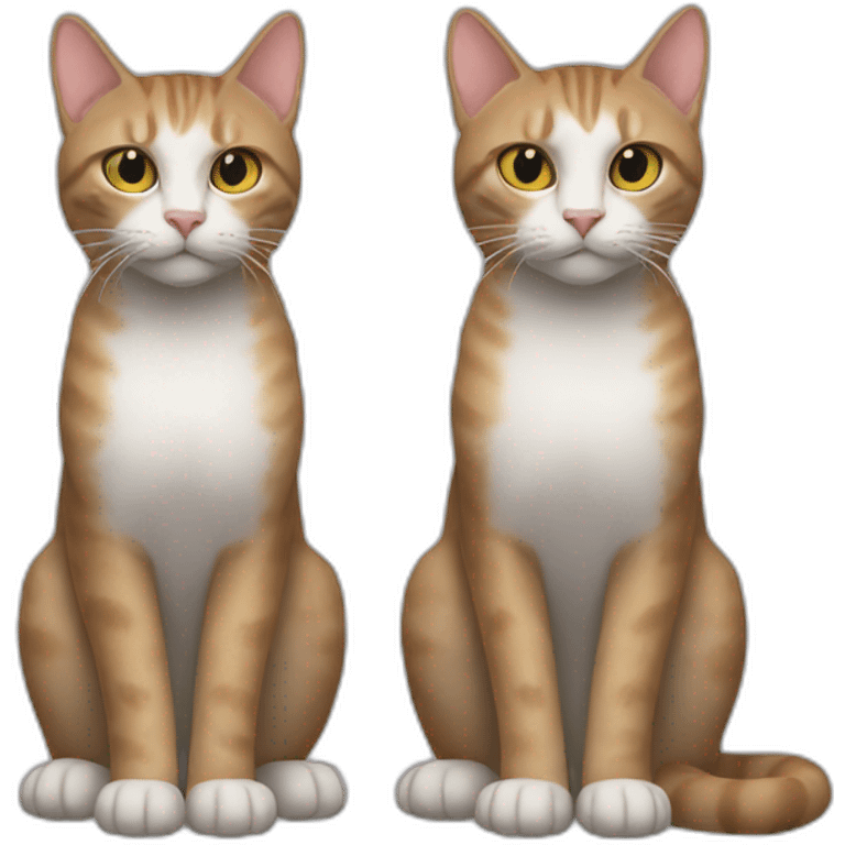 dos gatos abrazados emoji