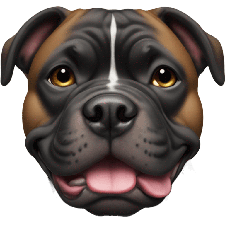 black american bully with black nose emoji