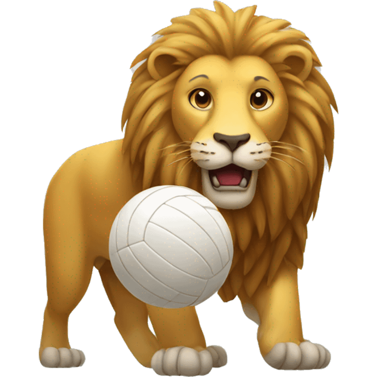 Volleyball lion emoji