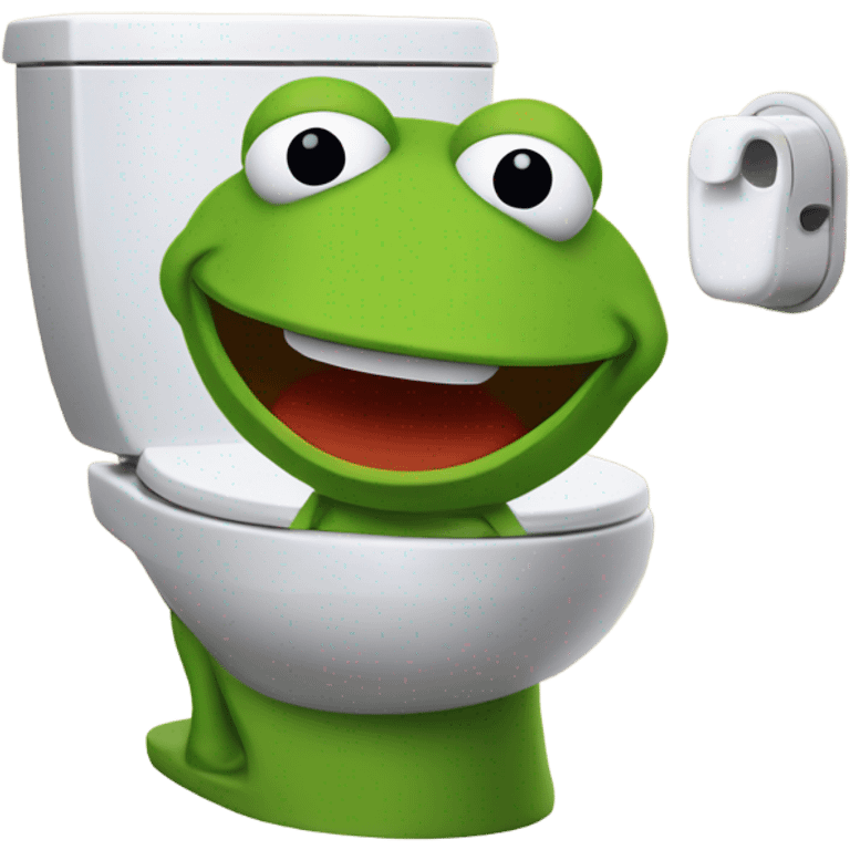 kermit head in toilet emoji