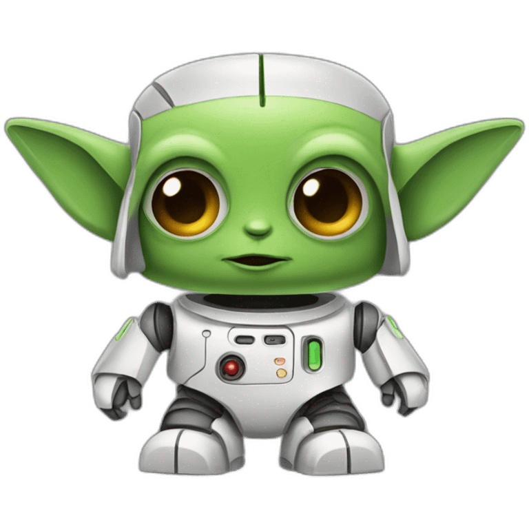 cute robot with yoda ears emoji