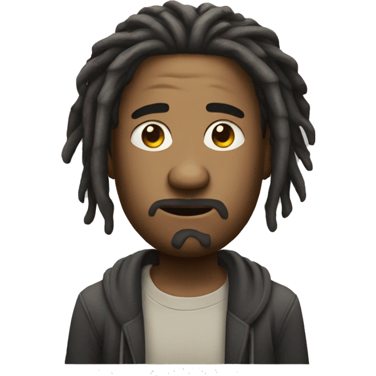 man with dreads and shrugging emoji