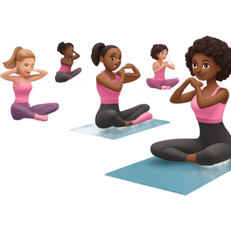 sport pink aesthetic girls pilates healthy lifestyle emoji