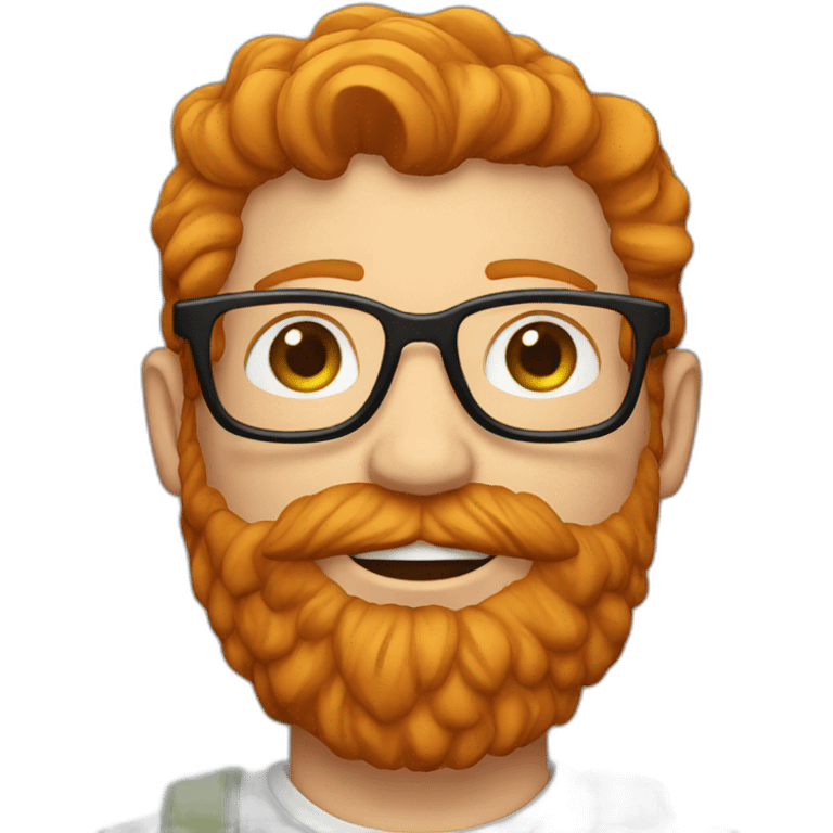 ginger gay with beard and glasses emoji