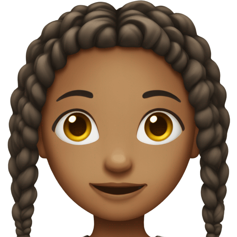 Girl with braids African emoji