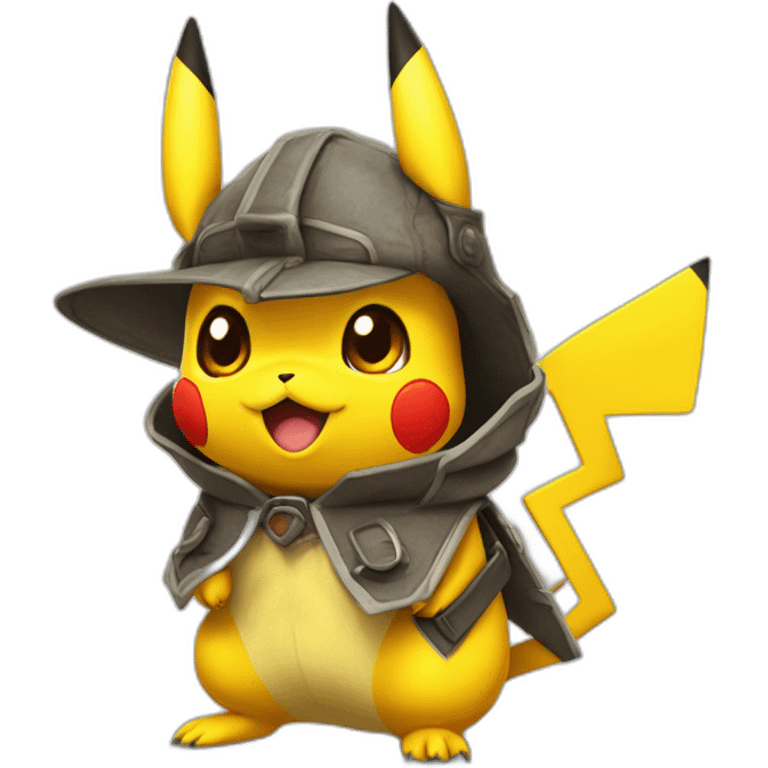 Pikachu qui chevauche Dracaufeu emoji