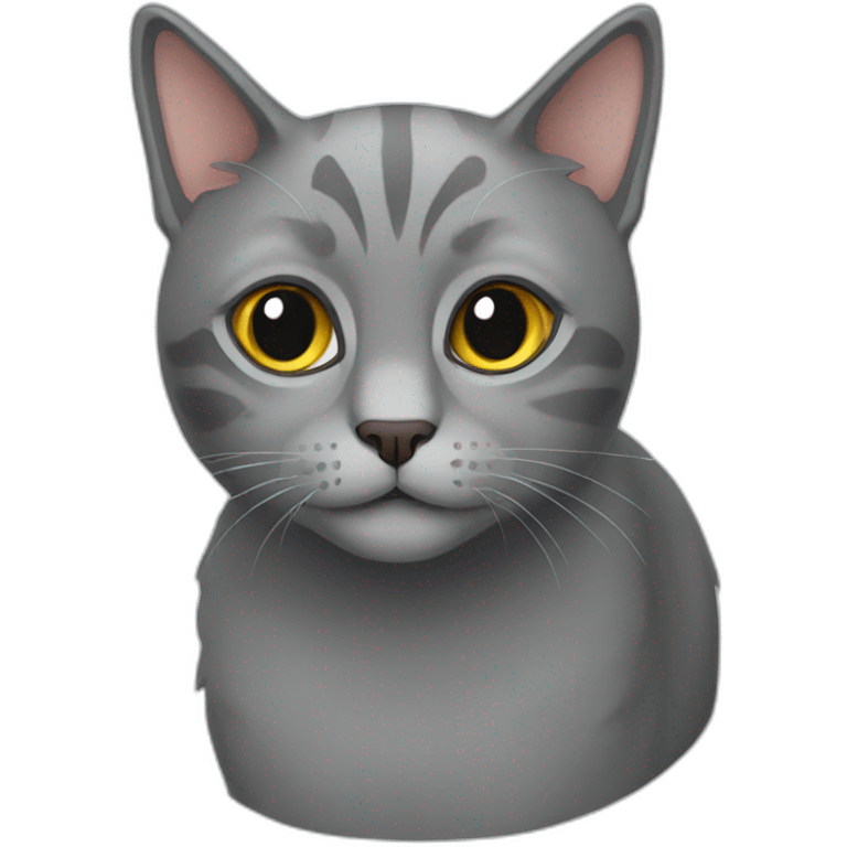 Grey cat emoji