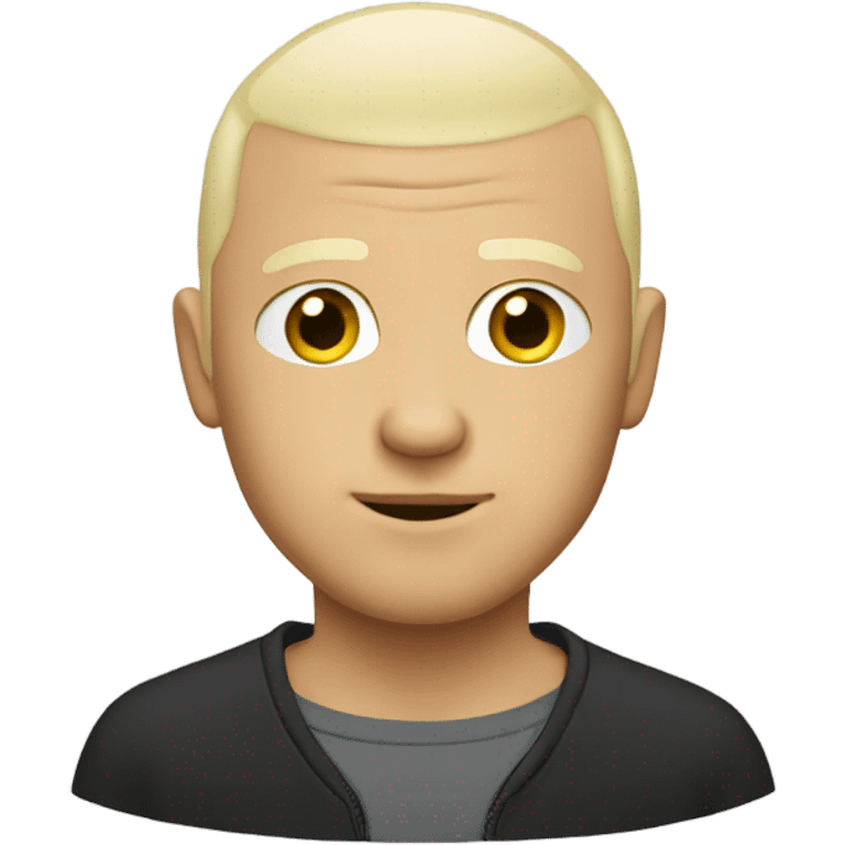 A half bald guy with blond hair emoji