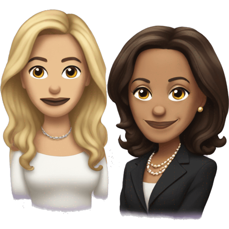 Kamala harris and blonde princess close  emoji