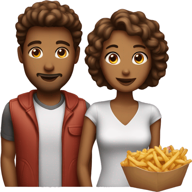 Couple date fast food emoji