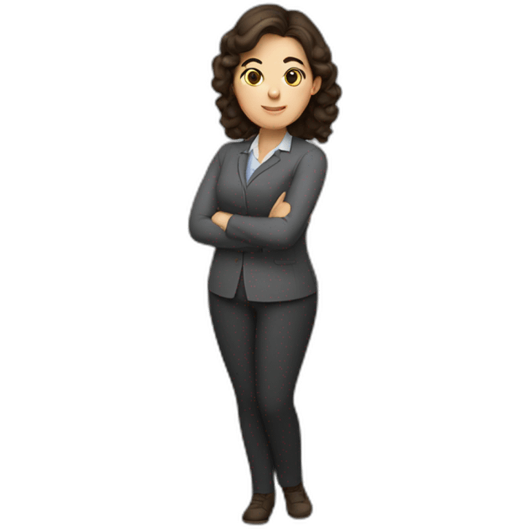 chubby brunette teacher emoji