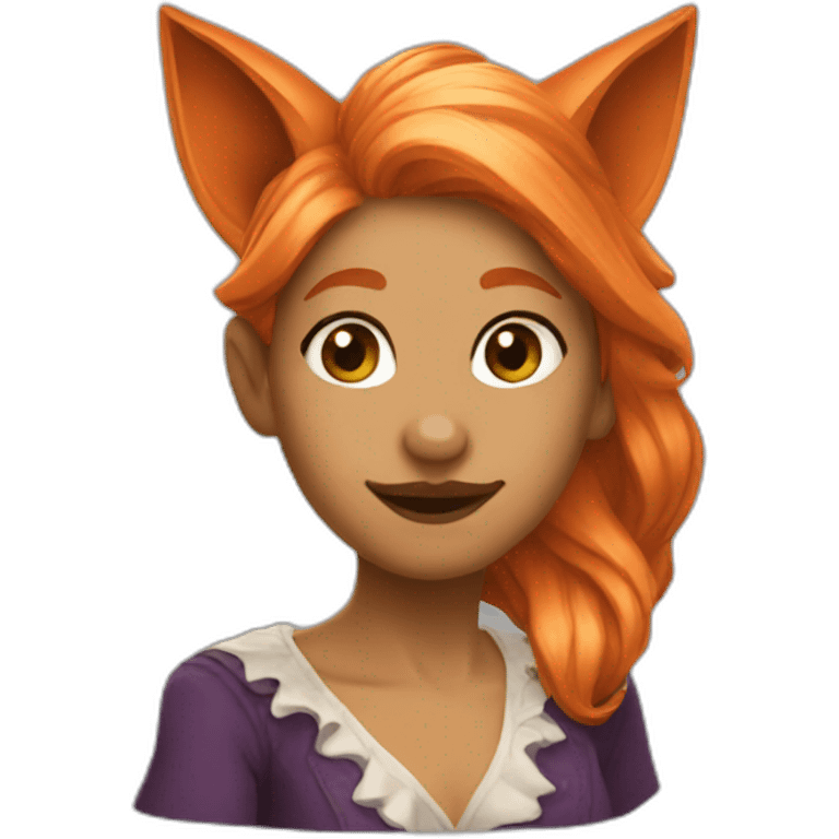 fox witch fair hair emoji