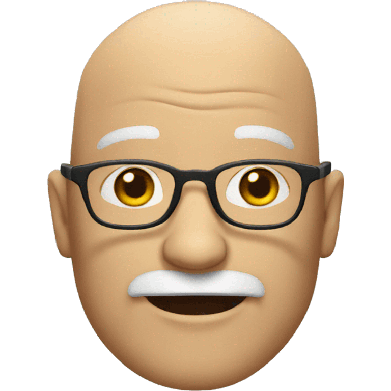 Old bald man with a goatee and glasses emoji