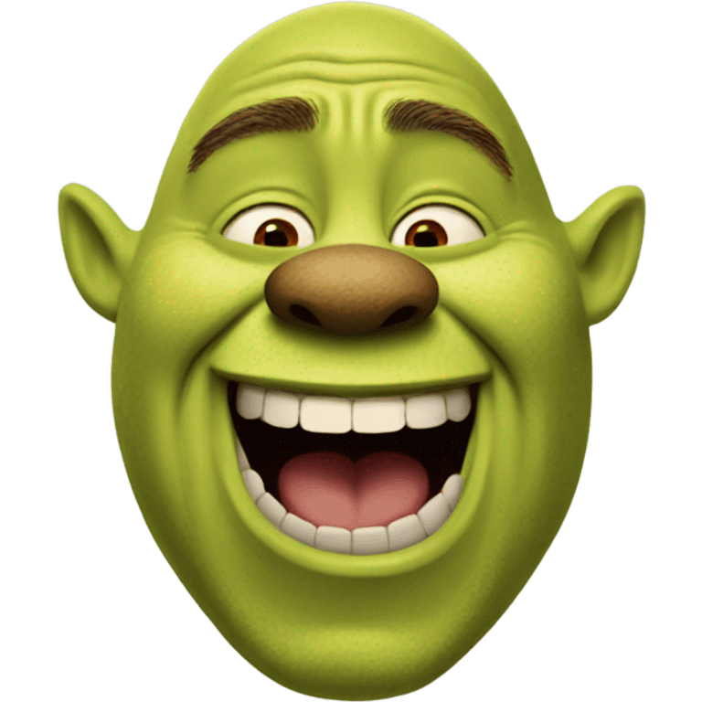 Shrek laughing emoji