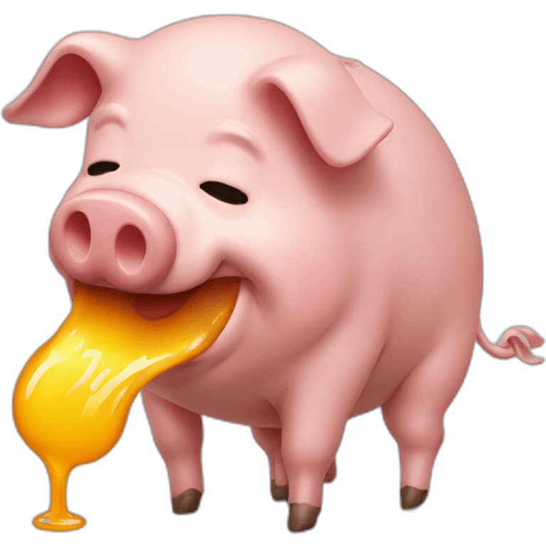 pig melting at work emoji