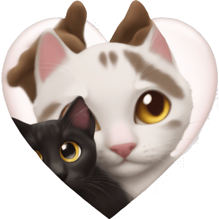 A heart with a cat  emoji