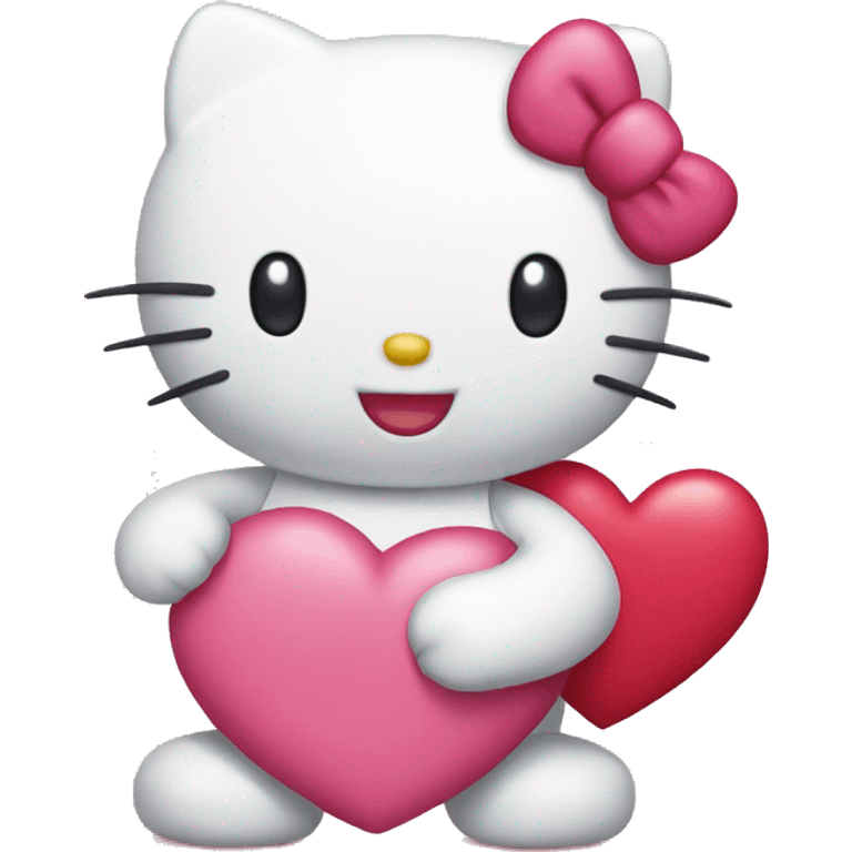 Hello kitty in love emoji