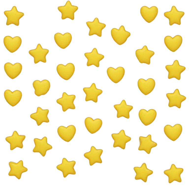 White heart with yellow stars emoji