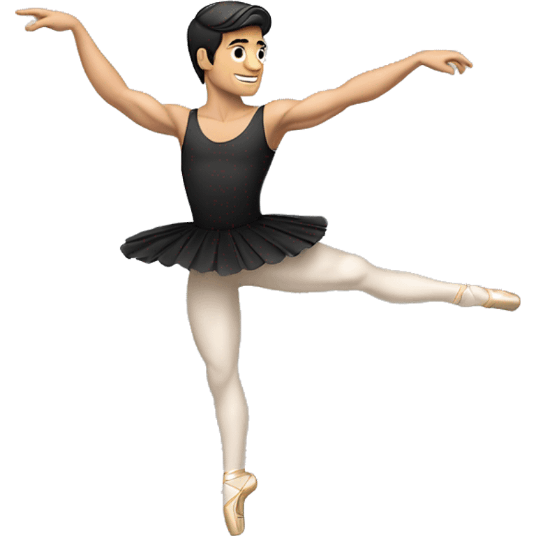 ballet dancer pose male caucasian dark hair emoji