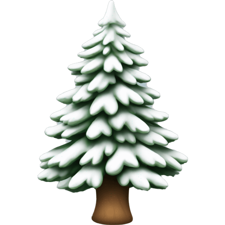  actual white fir christmas tree isolated.  emoji