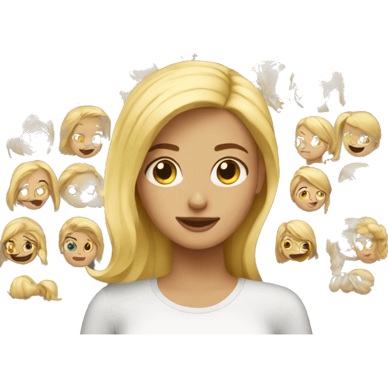 Blonde girl friends emoji