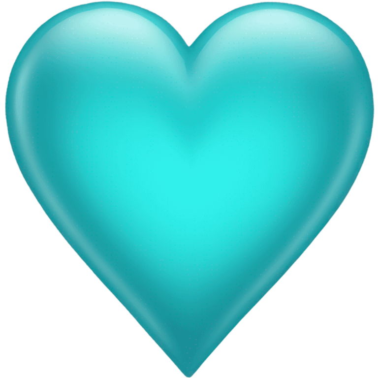 Aqua blue heart emoji