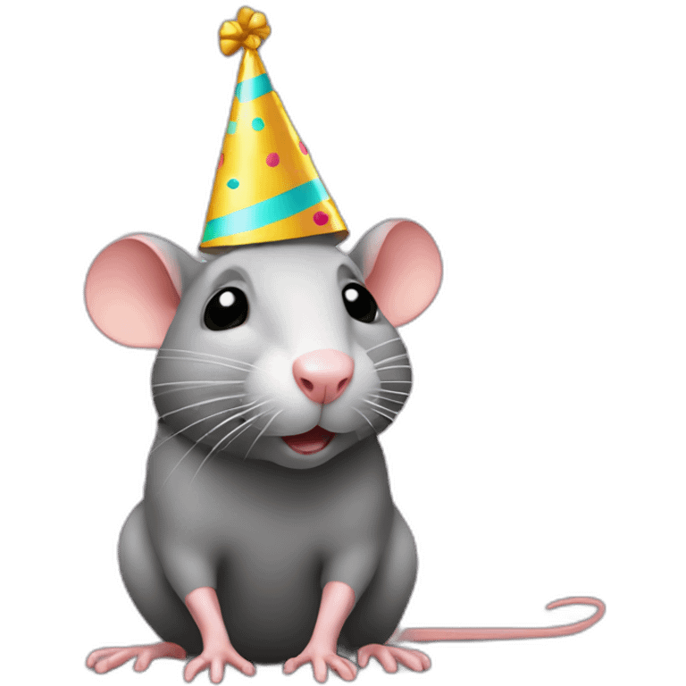 rat with party hat emoji