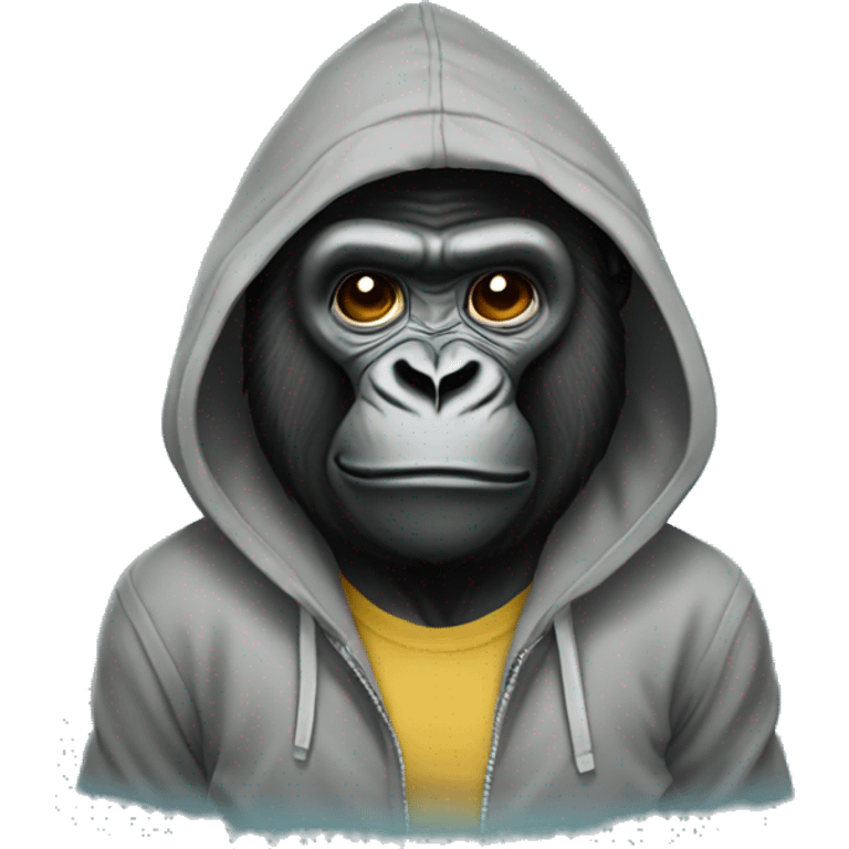 gorilla wearing a hoodie emoji