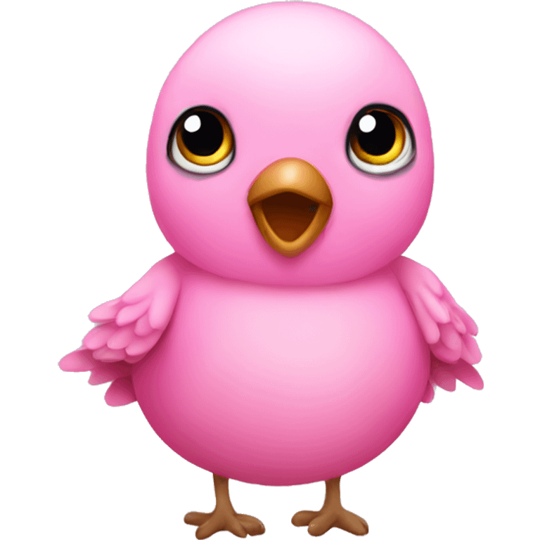 Cute pink bird emoji