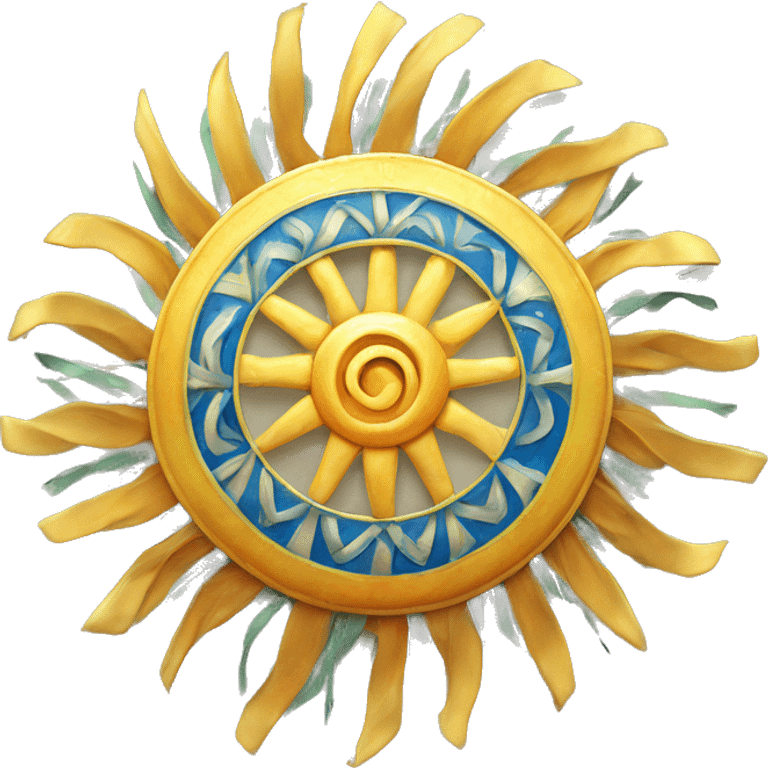 Slavic Sunwheel with ribbons from rays emoji