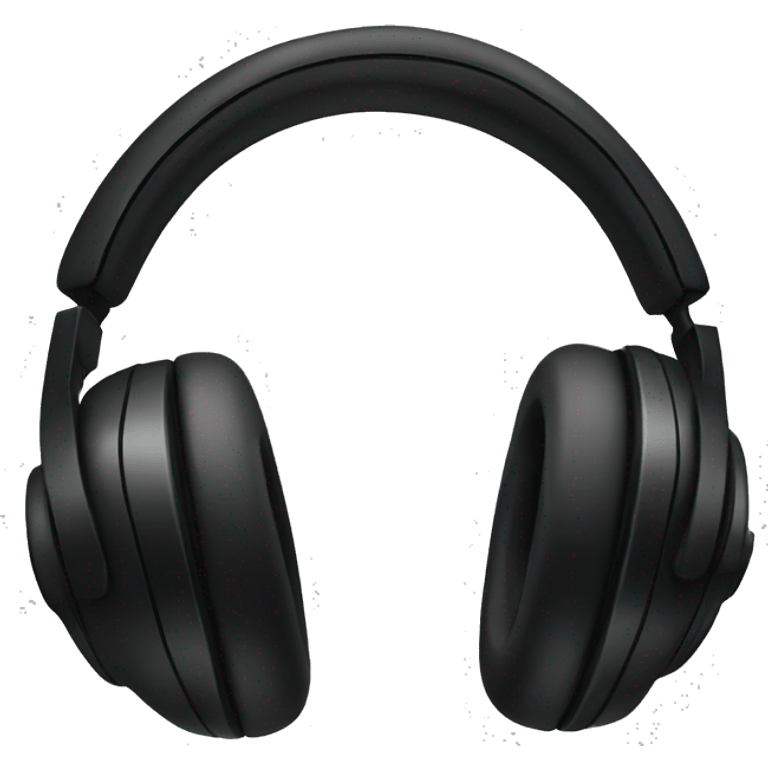 Aesthetic black headphones  emoji