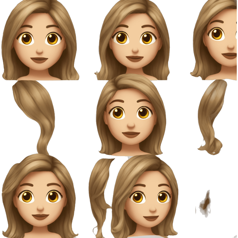 girl bong balayage dark brown to dark blonde caucasian dark brown eyes full lips emoji