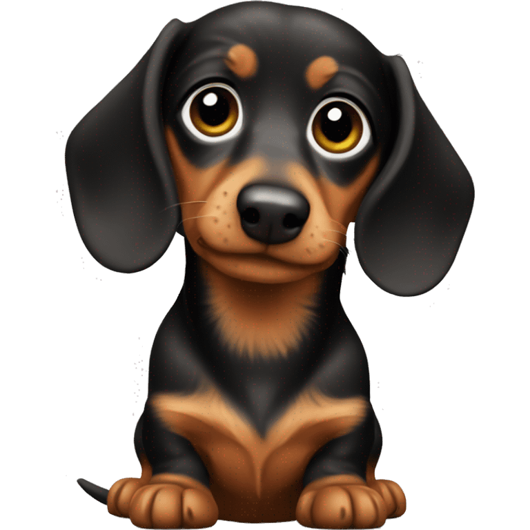 Miniature long hair dachshund  emoji