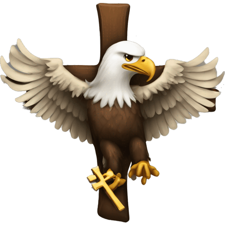 Eagle and cross emoji