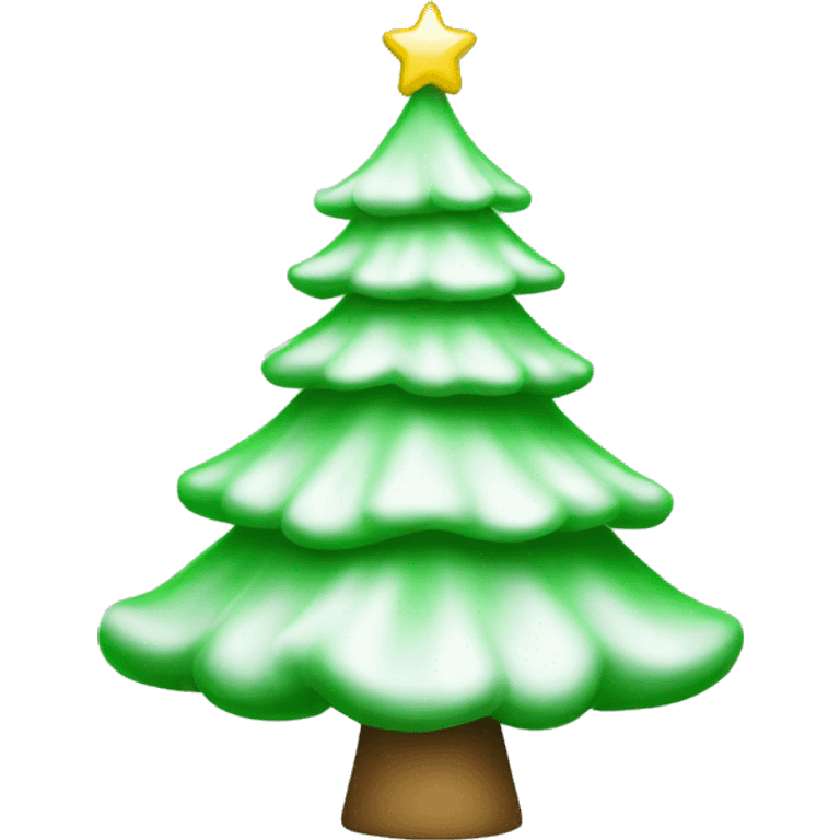 white christmas tree with green bows emoji