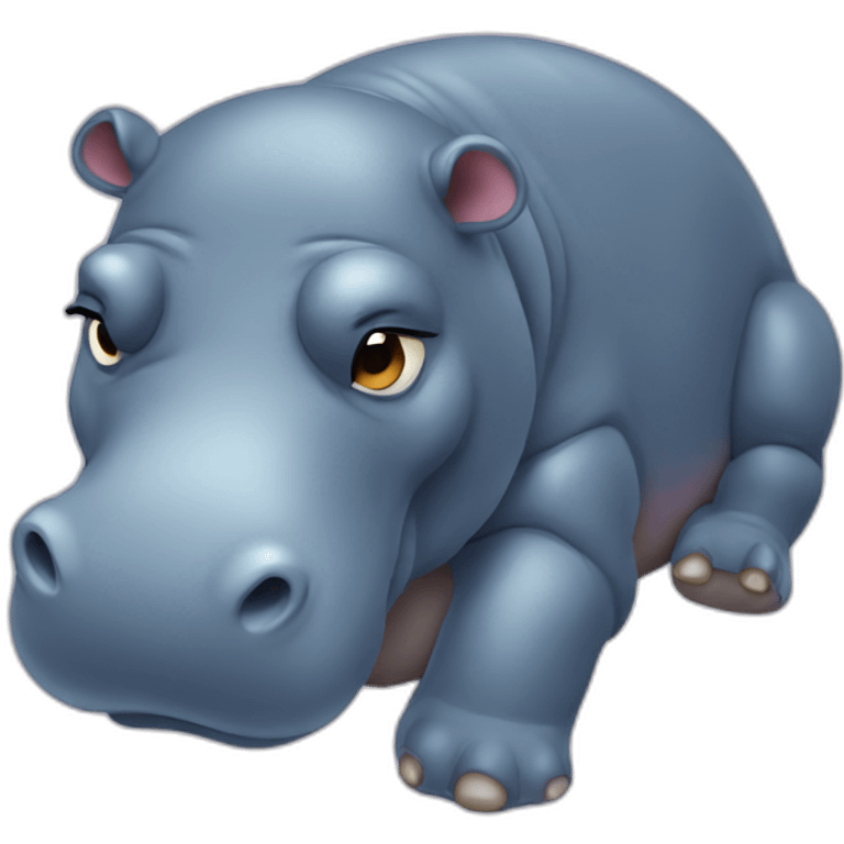 sick hippo emoji