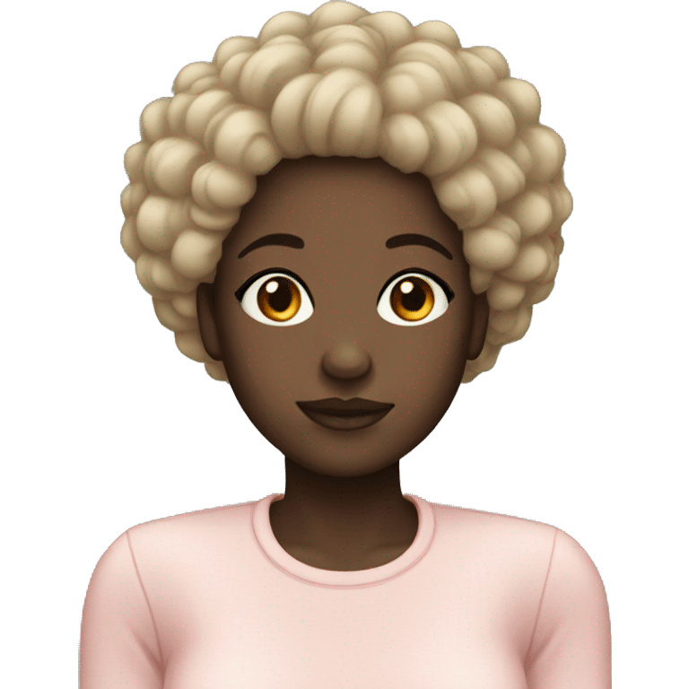 black girl with short afro hair  emoji