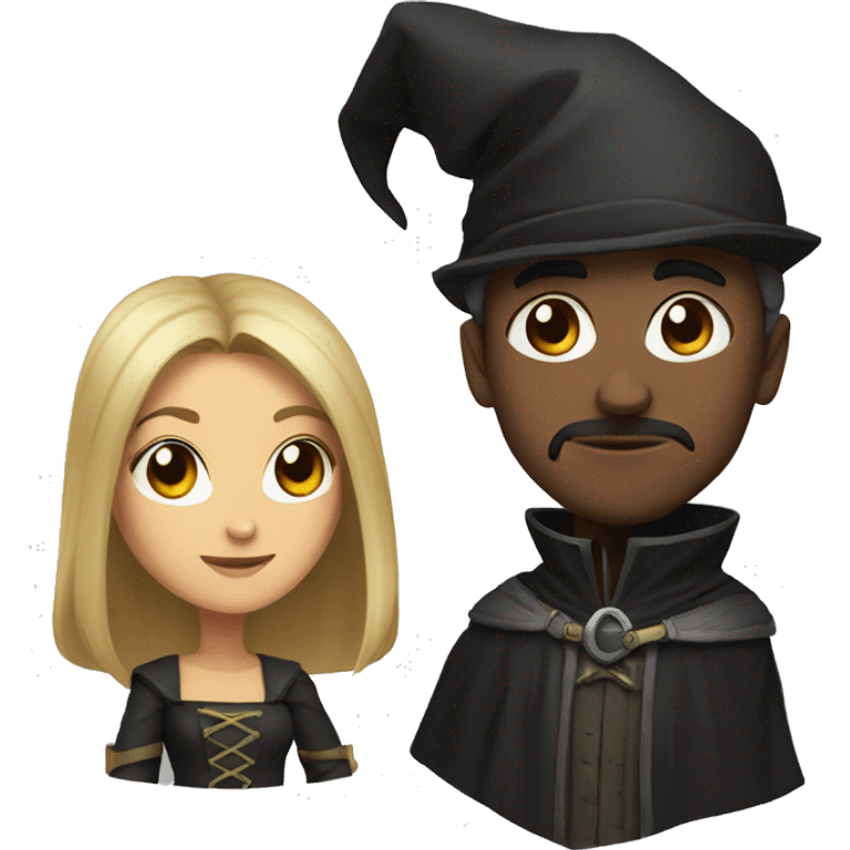 Inquisitor and witch emoji