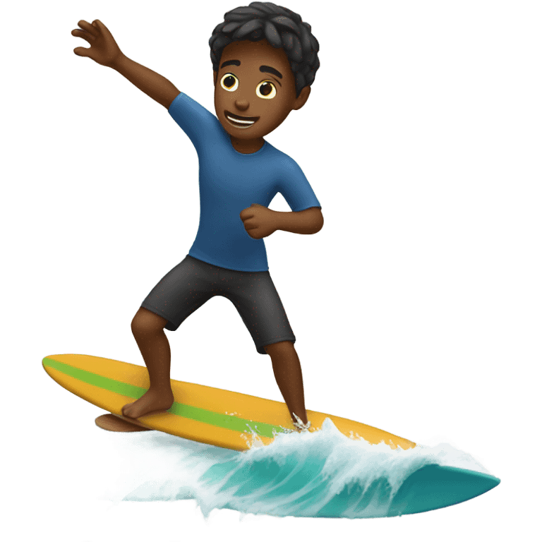 Boy surfing emoji