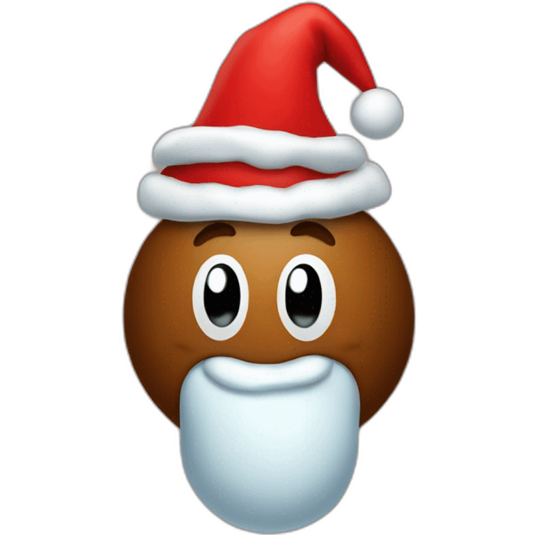 poop with christmas hat emoji