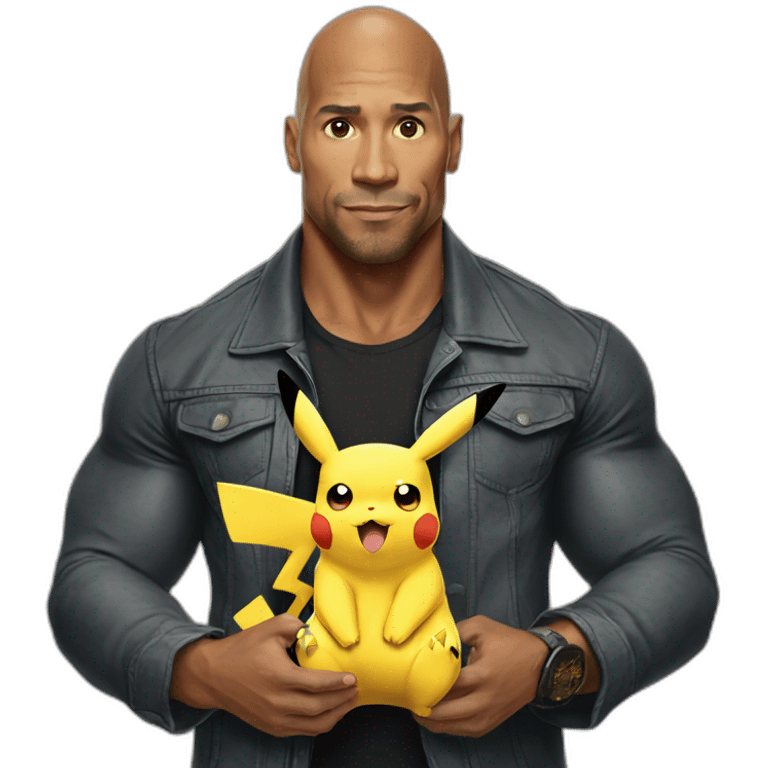 Pikachu the rock emoji