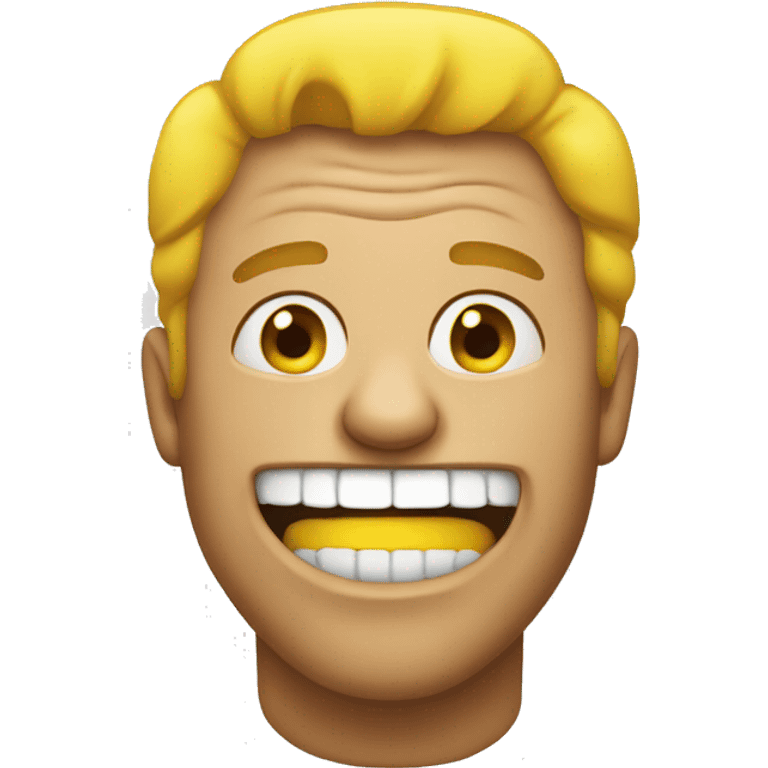 Crazy man with yellow teeth emoji