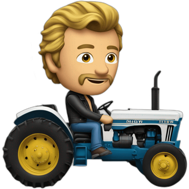 johnny hallyday en tracteur emoji