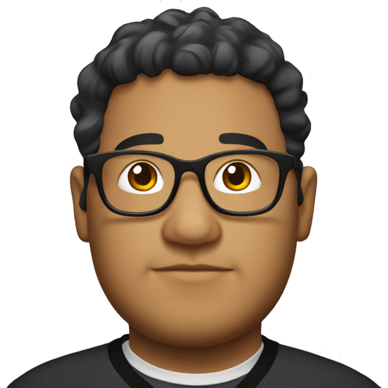 franco escamilla, fat guy with glasses and a black heat emoji